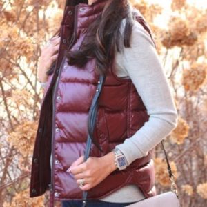 Burgundy J. Crew puffer vest